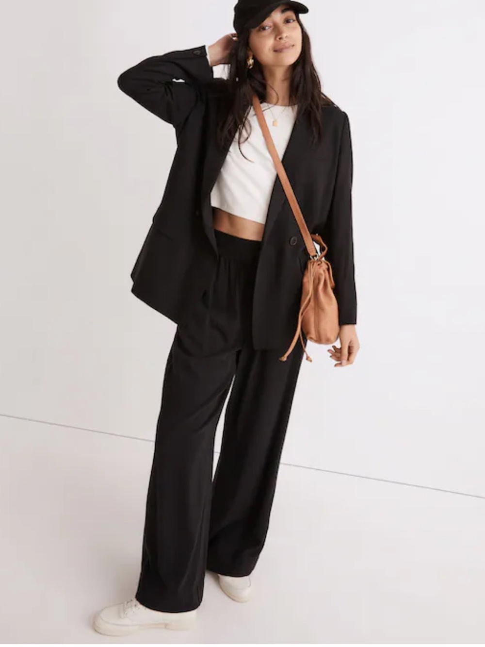 Madewell Drapeweave Caldwell Double-Breasted Blazer Jacket Small Oversized E